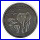 2015-Somalia-1-Kilo-Silver-Elephant-African-Wildlife-Antiqued-Coin-999-Fine-01-xa