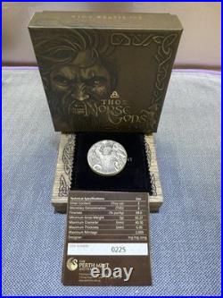 2016 $2 Norse Gods Thor 2oz Silver High Relief Antique Coin Perth Mint