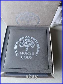 2016 Cook Islands 2 oz Antiqued Silver Norse Gods SIF, Early Year Mintage