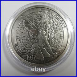 2016 Mr. The Hobo Nickels Antique 1oz Silver Green Fairy Fishbone Coin #54390P