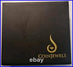 2016 Niue $5 California Gold Rush 1 oz. 999 Silver Coin 24K Gold Leaf Box COA