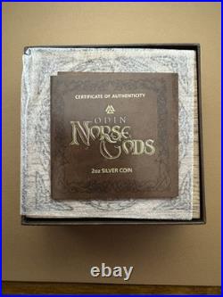 2016P Tuvalu Odin Norse Gods 2 oz Silver High Relief Antiqued Coin NGC PF 70