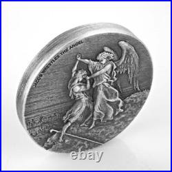 2017 2 oz. 999 Silver Coin Jacob Wrestles the Angel Biblical Coin Series #A493 2017 2 oz. 999 Silver Coin Jacob Wrestles the Angel Biblical Coin Series #A493