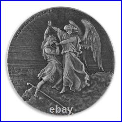 2017 2 oz. 999 Silver Coin Jacob Wrestles the Angel Biblical Coin Series #A493 2017 2 oz. 999 Silver Coin Jacob Wrestles the Angel Biblical Coin Series #A493