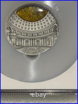 2017 Niue AMBER ART Renaissance 2 oz Silver 999 NGC MS 70 Antiqued
