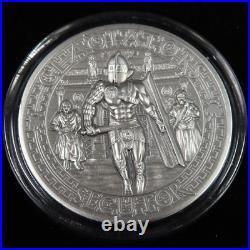 2017 SOLOMON ISLANDS Antique Finish 2 oz Glaoiators Coin #46762C
