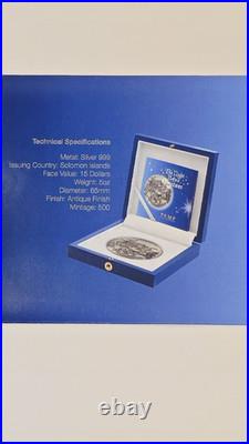 2017 The Night Before Christmas $15 5oz. 999 Silver Coin Antique Finish 500 Mint 2017 The Night Before Christmas $15 5oz. 999 Silver Coin Antique Finish 500 Mint