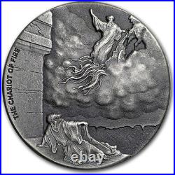 2018 2 oz Chariot of Fire Biblical Series Silver Coin