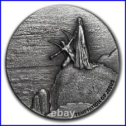 2018 2 oz Silver Coin Biblical Series (Temptation of Jesus) SKU#160188