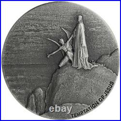 2018 2 oz Temptation of Jesus Biblical Series Silver Coin