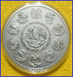 2018 5 oz Silver Libertad ANTIQUE! Coin in Capsule Mintage of 2,000 ONLY