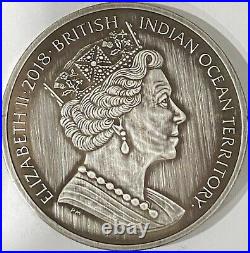 2018 British Indian Ocean Territory 2oz Silver Mermaid Coin. 4 Euro Pirate Coin