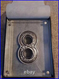 2018 Dragon 2 Oz Silver Figure 8 Perth Mint Antique Coin Limit Only 8888 Minted