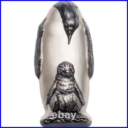 2018 Emperor Penguin Shaped Coin 3-oz 999 Silver Antique Finish -$388.88