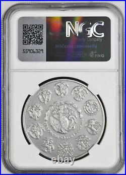 2018 Mexico Libertad 1 ozt. Silver Antiqued NGC MS70