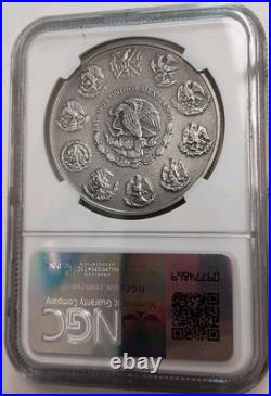 2018-Mo MEXICO 1oz SILVER ONZA LIBERTAD NGC MS67 ANTIQUED #6877199-026