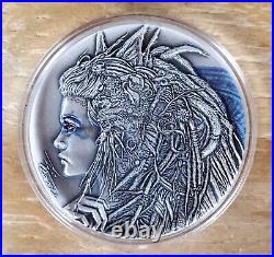 2018 Niue Dark Beauties Cassandra 50g Silver Antiqued Coin