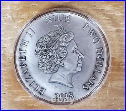 2018 Niue Dark Beauties Cassandra 50g Silver Antiqued Coin