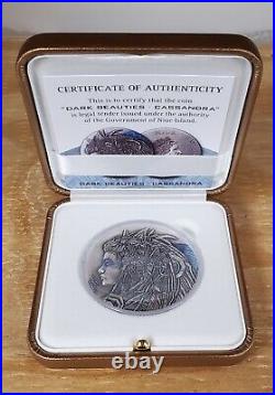 2018 Niue Dark Beauties Cassandra 50g Silver Antiqued Coin