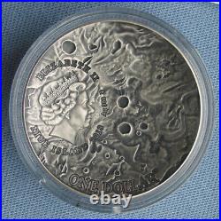 2018 Niue $! Solar System Vesta NWA 4664 Meteorite 1 oz. 999 Silver Antiqued