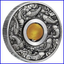 2018 P Tuvalu Good Luck Rotating Charm ANTIQUED 1Oz Silver $1 COIN NGC MS70 ER