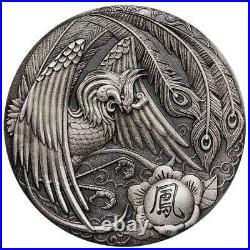 2018 Phoenix 2oz Silver Antiqued High Relief Coin