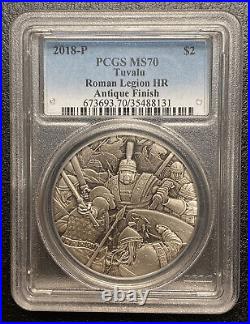 2018 Roman Centurion Warfare MS 70 PCGS Ancient Rome Military Antiqued Coin $2