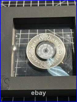 2018 Tuvalu Thermometer 2oz Silver Antiqued Coin With Box And COA