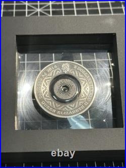 2018 Tuvalu Thermometer 2oz Silver Antiqued Coin With Box And COA