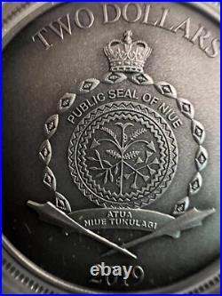 2019 1oz. 999 Antiqued FINE SILVER COIN. LEGENDARY TALES. SINBAD THE SAILOR