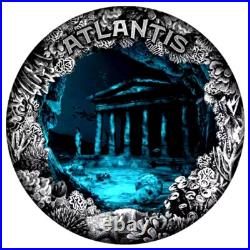 2019 Atlantis The Sunken City 2 oz Antique Silver Coin Niue $5 Low Mintage 2019 Atlantis The Sunken City 2 oz Antique Silver Coin Niue $5 Low Mintage