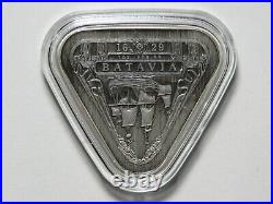 2019 Australia $1 Shipwreck Batavia 1 oz. 999 Antiqued Silver Triangular Coin