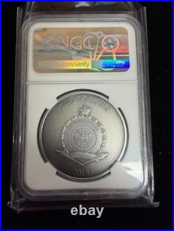 2019 Legendary Tales Aladdin Antiqued Silver Coin Niue $2 NGC MS70