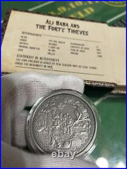 2019 Niue Legendary Tales Ali Baba 1 oz. 999 Antique Silver Coin in Box/CoA #853