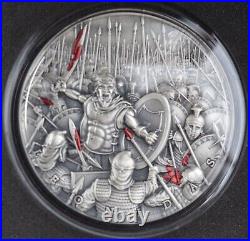 2019 Niue Leonidas Great Commanders Series 2 Oz Silver Coin COA and OGP #058