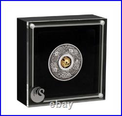 2020 $1 Year of the Mouse Rotating Charm 1oz Silver Antiqued Coin