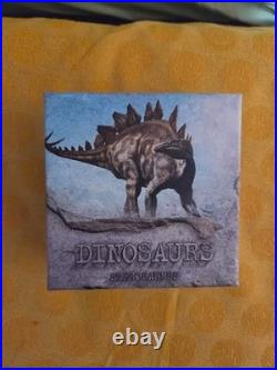 2020 1 oz Antiqued Silver Stegosaurus from the New Zealand Mint