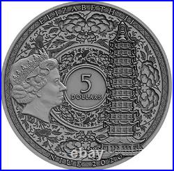 2020 2 Oz Silver $5 Niue Famous Explorers ZHENG HE ANTIQUE OGP / COA RARE