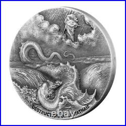 2020 2 oz. 999 Silver Coin Destruction of Leviathan Biblical Coin Series #A493