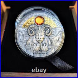 2020 Amun-Ra Pure Silver Ultra Rare Silver Investment Grade 3oz Niue