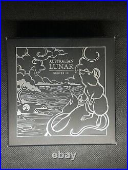 2020 Australia Lunar Year Of The Mouse 2oz Antiqued Silver Coin