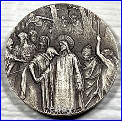 2020 Biblical Series The Judas Kiss $2 Niue 2 oz Silver Coin #799/1499 Box&COA