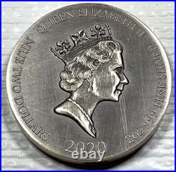 2020 Biblical Series The Judas Kiss $2 Niue 2 oz Silver Coin #799/1499 Box&COA