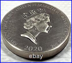 2020 Biblical Series The Judas Kiss $2 Niue 2 oz Silver Coin #799/1499 Box&COA