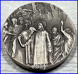 2020 Biblical Series The Judas Kiss $2 Niue 2 oz Silver Coin #799/1499 Box&COA