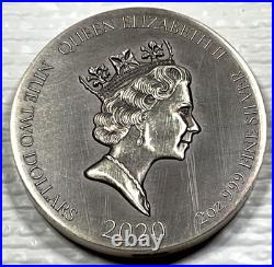 2020 Biblical Series The Judas Kiss $2 Niue 2 oz Silver Coin #799/1499 Box&COA
