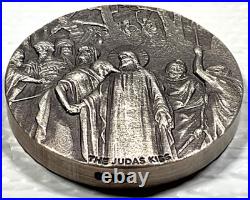 2020 Biblical Series The Judas Kiss $2 Niue 2 oz Silver Coin #799/1499 Box&COA