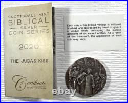 2020 Biblical Series The Judas Kiss $2 Niue 2 oz Silver Coin #799/1499 Box&COA