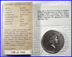 2020 Biblical Series The Judas Kiss $2 Niue 2 oz Silver Coin #799/1499 Box&COA
