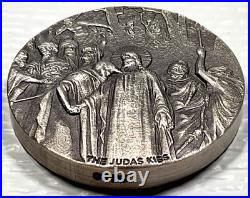 2020 Biblical Series The Judas Kiss $2 Niue 2 oz Silver Coin #799/1499 Box&COA